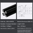 3030CB T-Slot Aluminium Extrusion Profile