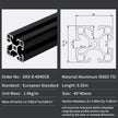 4040CB T-Slot Aluminium Extrusion Profile