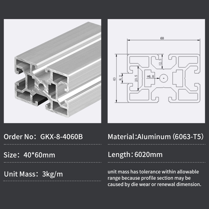 4060B T-Slot Aluminium Extrusion Profile
