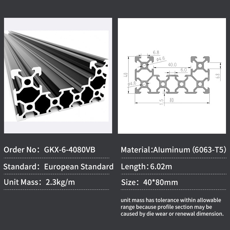 4080V V-Slot (C-Beam) Aluminium Extrusion Profile
