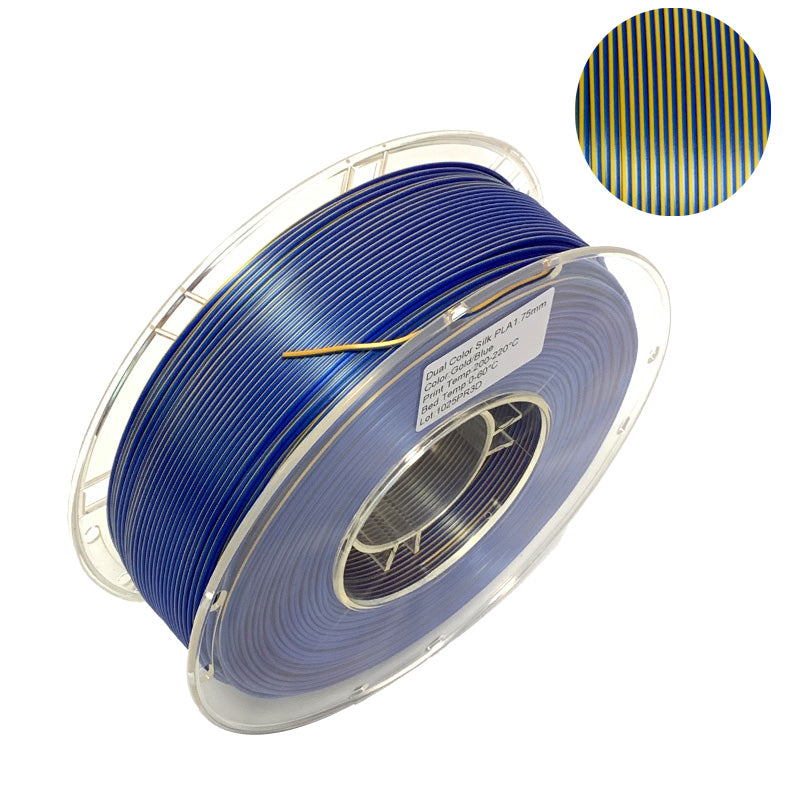 PLA Silk Gold/Blue Dual Color