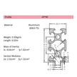 2040AB T-Slot Aluminium Extrusion Profile