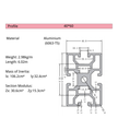 4060B T-Slot Aluminium Extrusion Profile