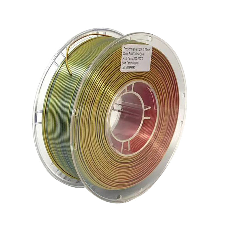 PLA Silk Red/Yellow/Blue Tricolor Filament