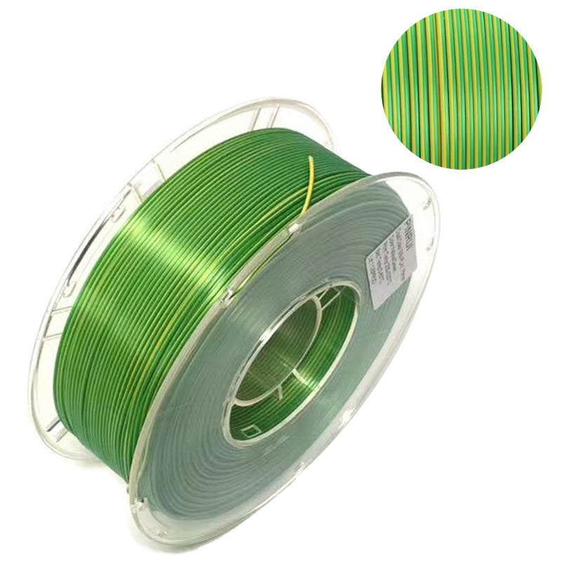 PLA Silk Yellow/Green Dual Color