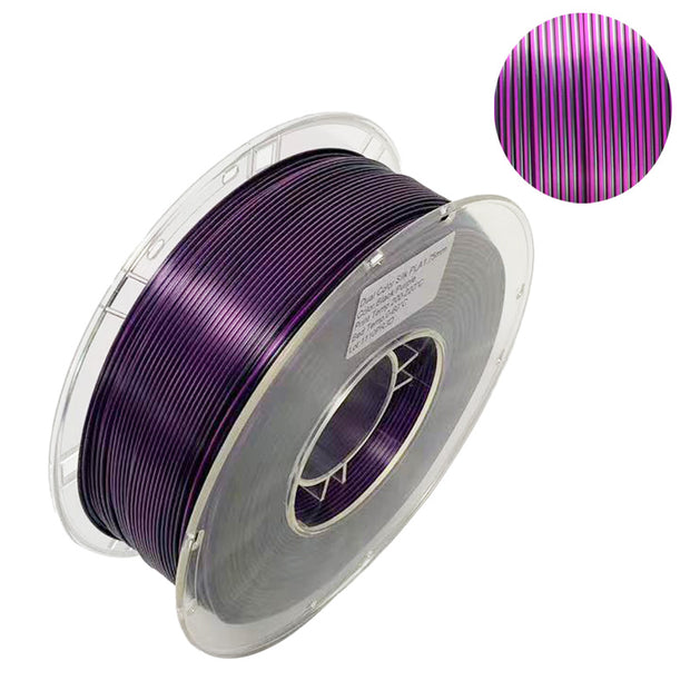 PLA Silk Black/Purple Dual Color